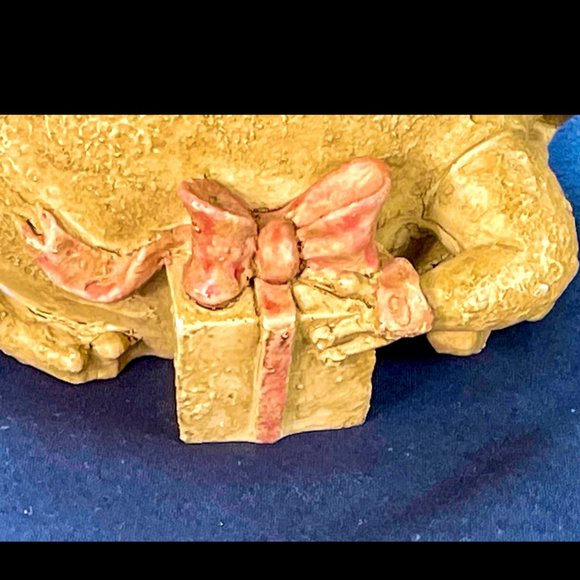 ▪️VTG▪️ARTISAN▪️1980's 1990's OOAK Ceramic Holiday Christmas Frog Home Accent - Picture 3 of 8